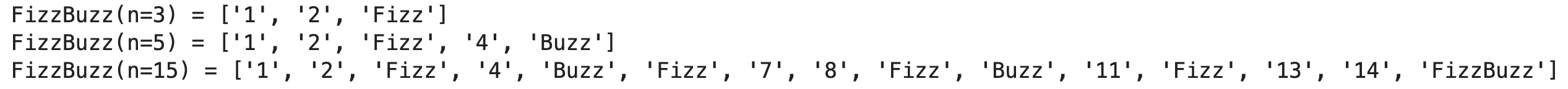 Image 1 - FizzBuzz test cases output